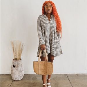 Urban Outfitters Plaid Flared Dress